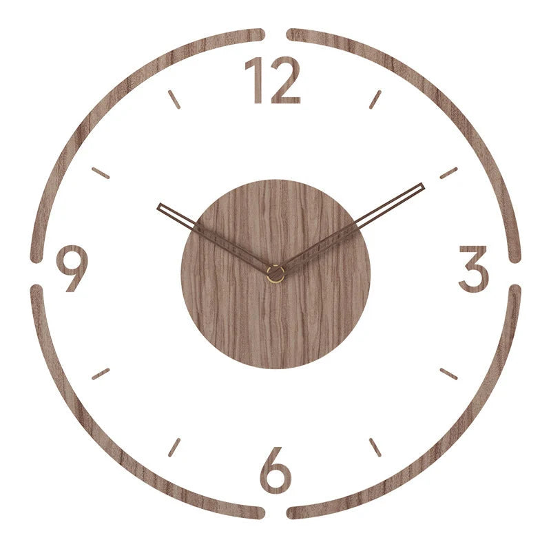 Wall Clock | Solid Wood & Silent Movement | 35.5 cm