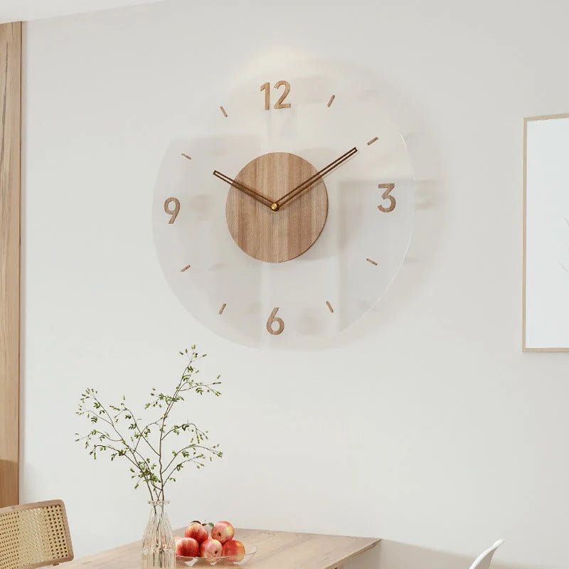Wall Clock | Solid Wood & Silent Movement | 35.5 cm