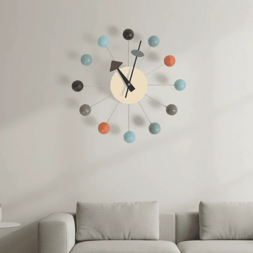 Wall Clock | Sunburst Design & Silent Quartz | 32 cm