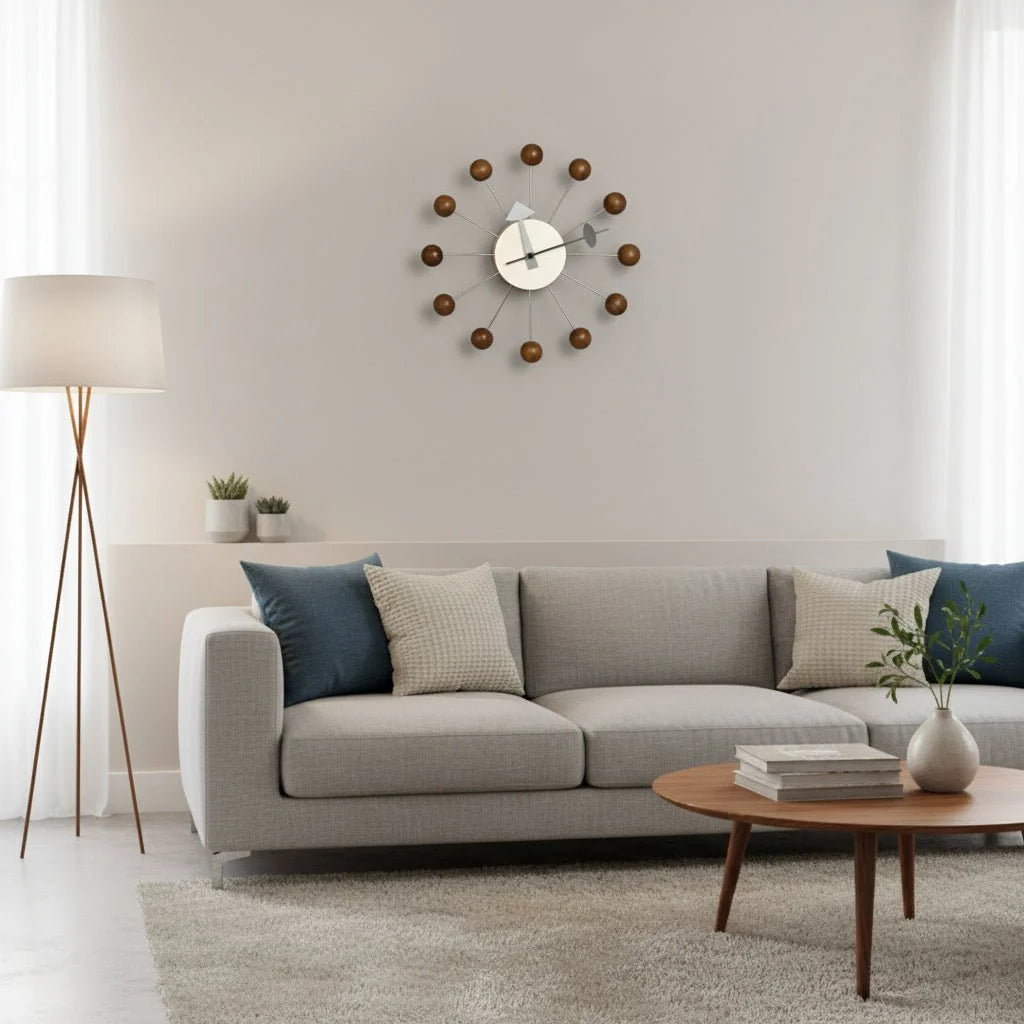Wall Clock | Sunburst Design & Silent Quartz | 32 cm