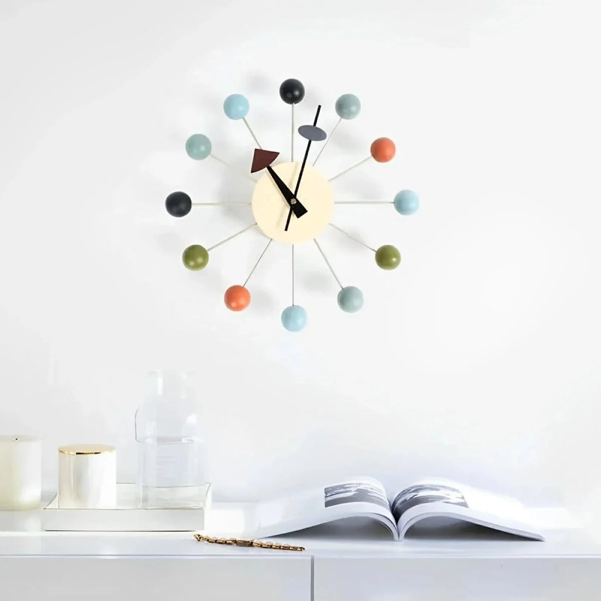 Wall Clock | Sunburst Design & Silent Quartz | 32 cm
