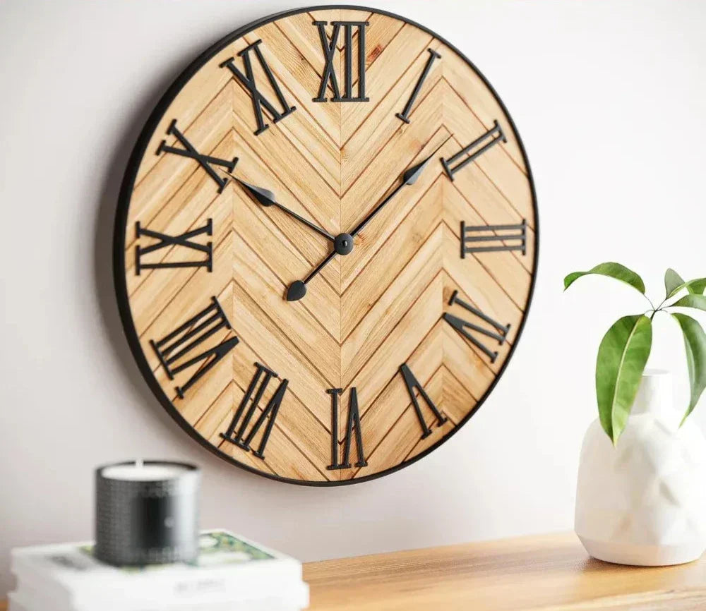 Wall Clock | Traditional Design & Roman Numerals | 30 cm
