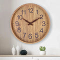 Wall Clock | Wooden Minimalist & Quiet Operation | 30 cm Diameter