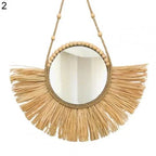 Wall Hanging | Handcrafted Boho Raffia & Bamboo Loop
