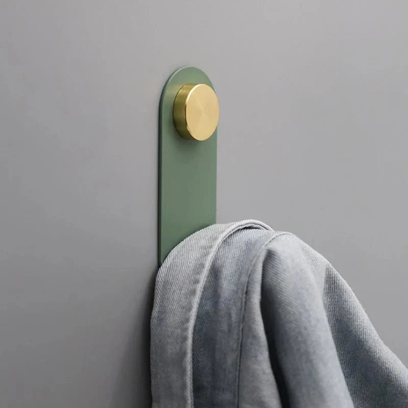 Wall Hook | Sturdy Iron & Oak Accent