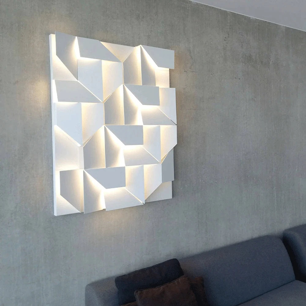 Wall Lamp | 3D Acrylic & Metal 3-Color LED Strip