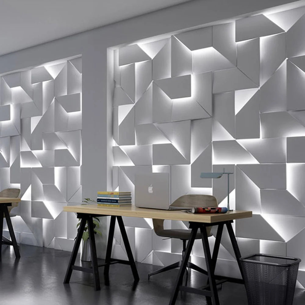 Wall Lamp | 3D Acrylic & Metal 3-Color LED Strip
