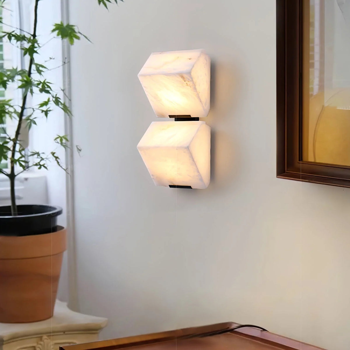 Wall Lamp | Alabaster & Metal Integrated LED | 1–4-Light Options