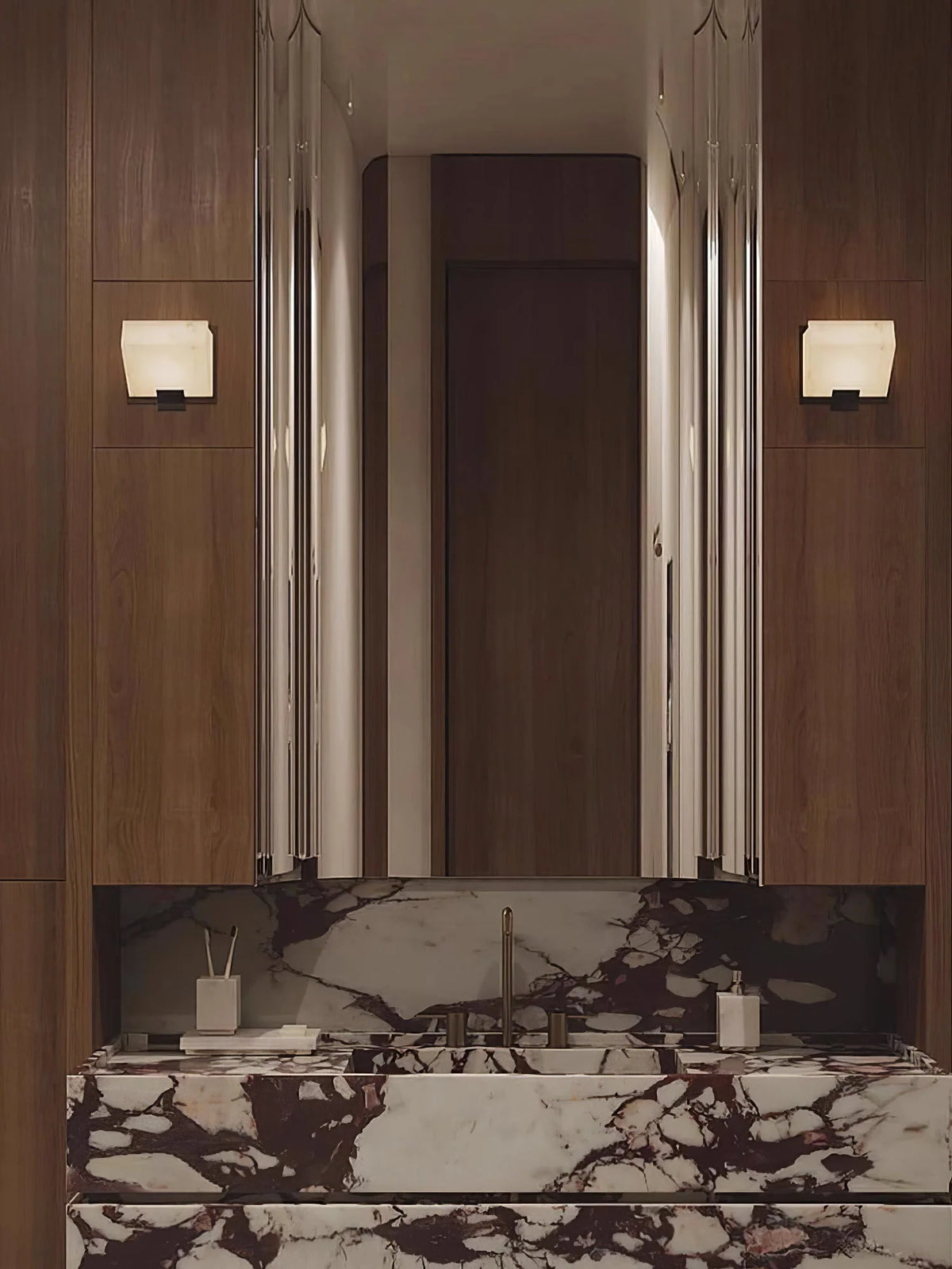Wall Lamp | Alabaster & Metal Integrated LED | 1–4-Light Options