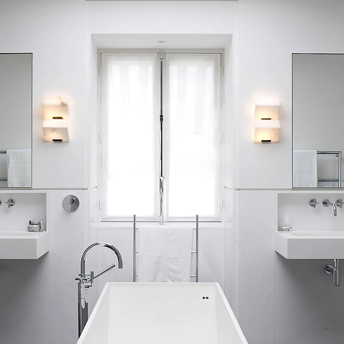 Wall Lamp | Alabaster & Metal Integrated LED | 1–4-Light Options