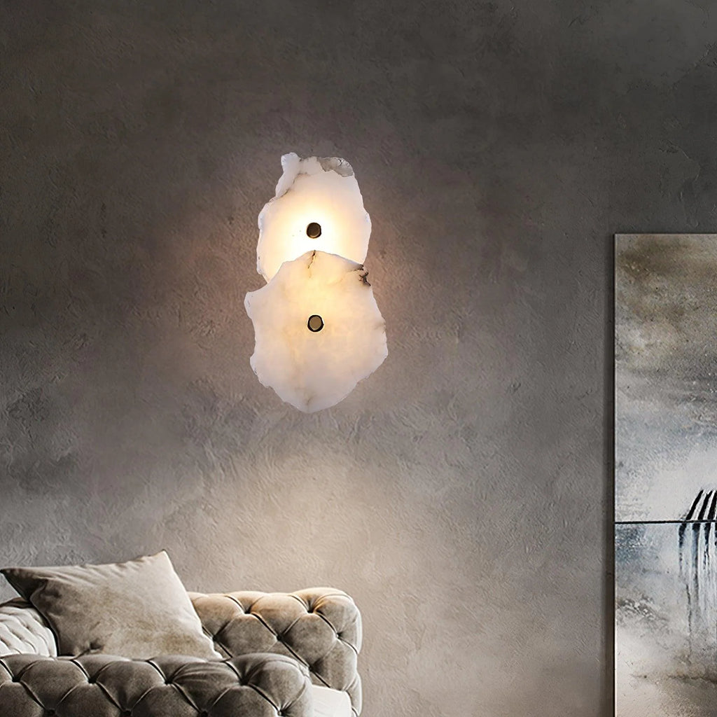 Wall Lamp | Alabaster Shade & Warm LED | 1–9 Heads
