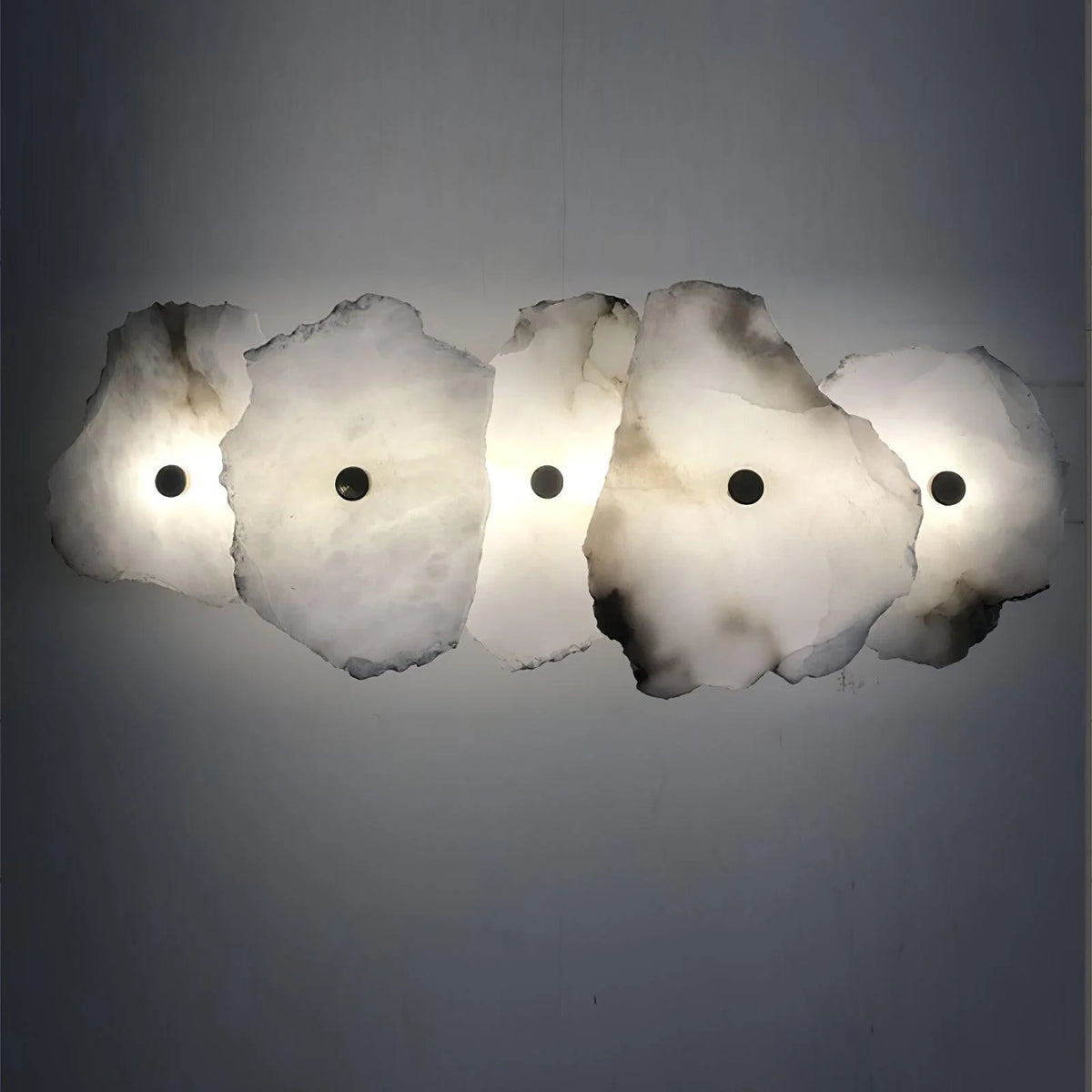 Wall Lamp | Alabaster Shade & Warm LED | 1–9 Heads