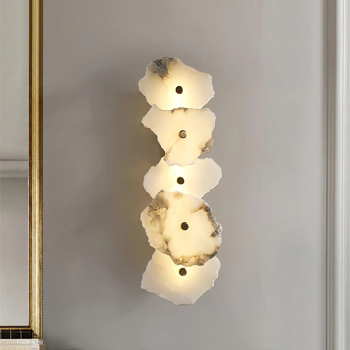 Wall Lamp | Alabaster Shade & Warm LED | 1–9 Heads