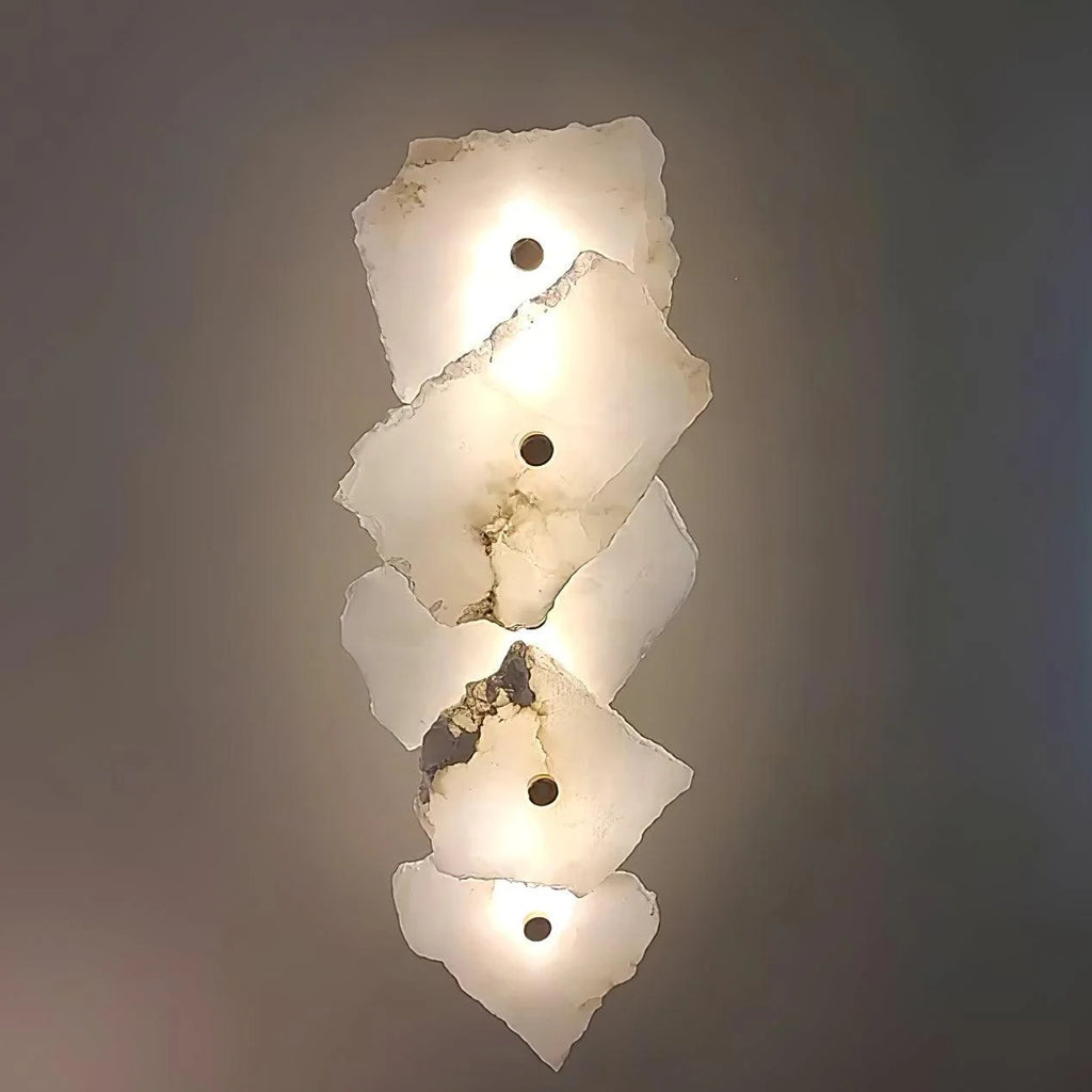 Wall Lamp | Alabaster Shade & Warm LED | 1–9 Heads