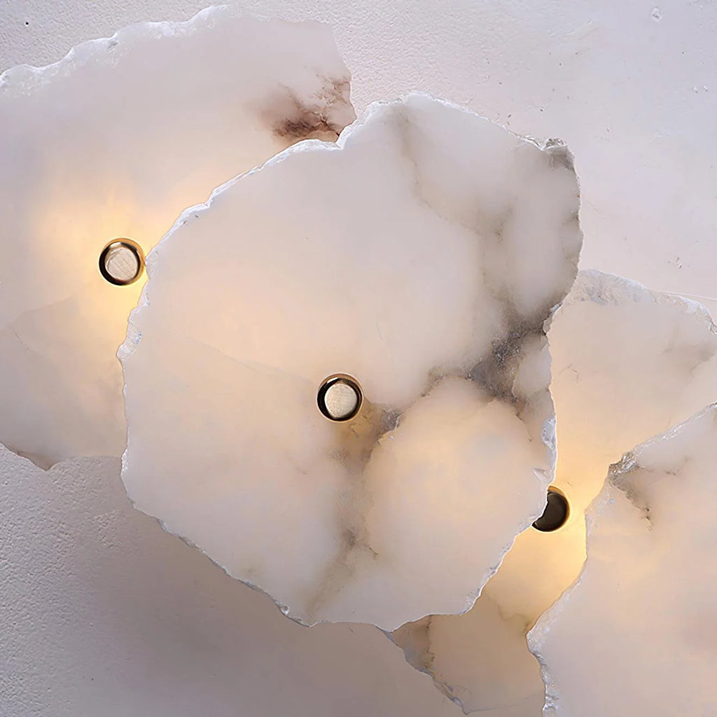 Wall Lamp | Alabaster Shade & Warm LED | 1–9 Heads