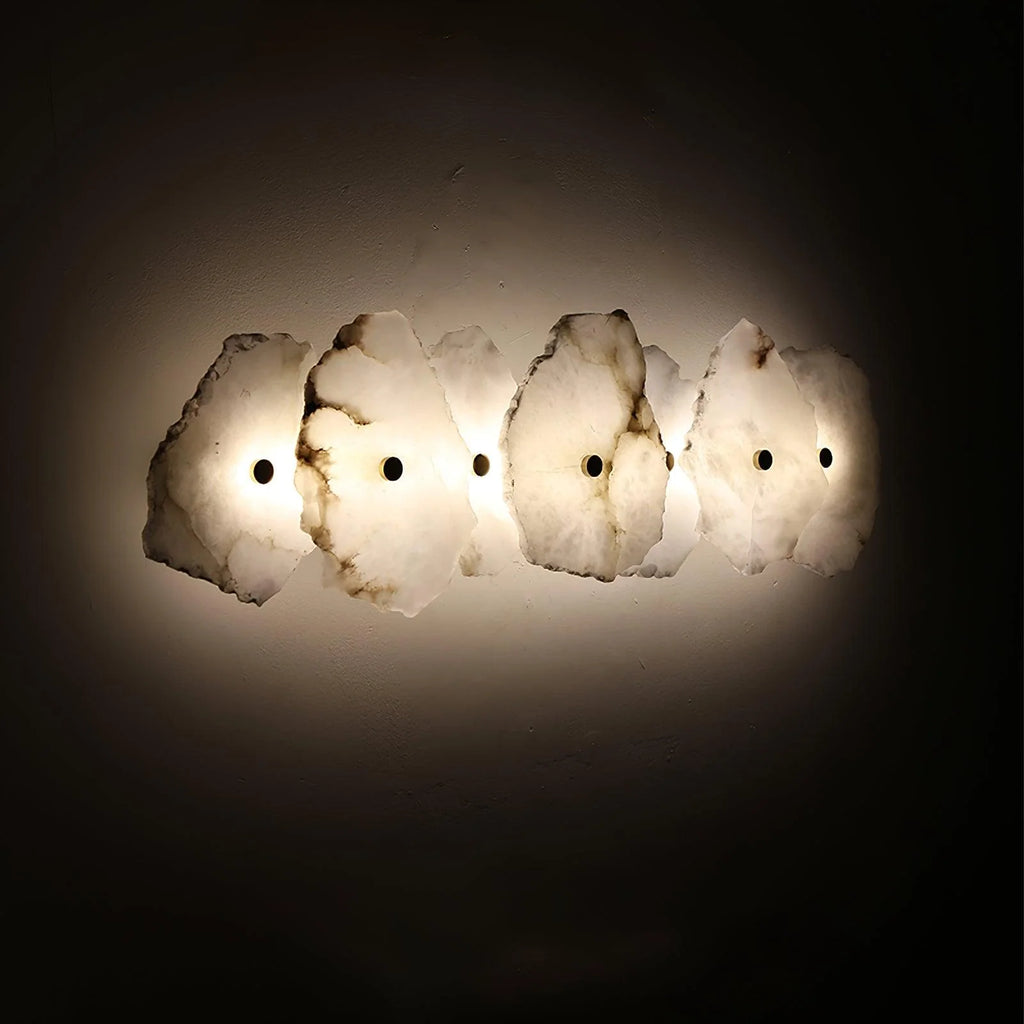 Wall Lamp | Alabaster Shade & Warm LED | 1–9 Heads