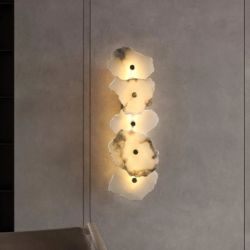 Wall Lamp | Alabaster Shade & Warm LED | 1–9 Heads
