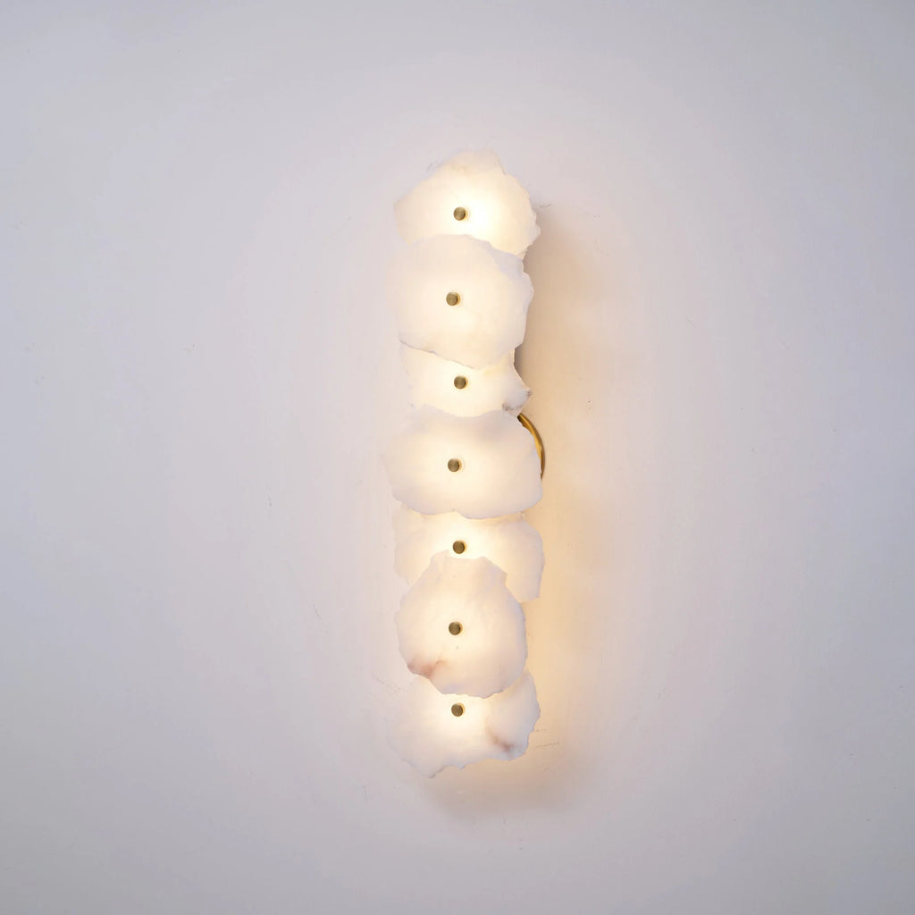 Wall Lamp | Alabaster Shade & Warm LED | 1–9 Heads
