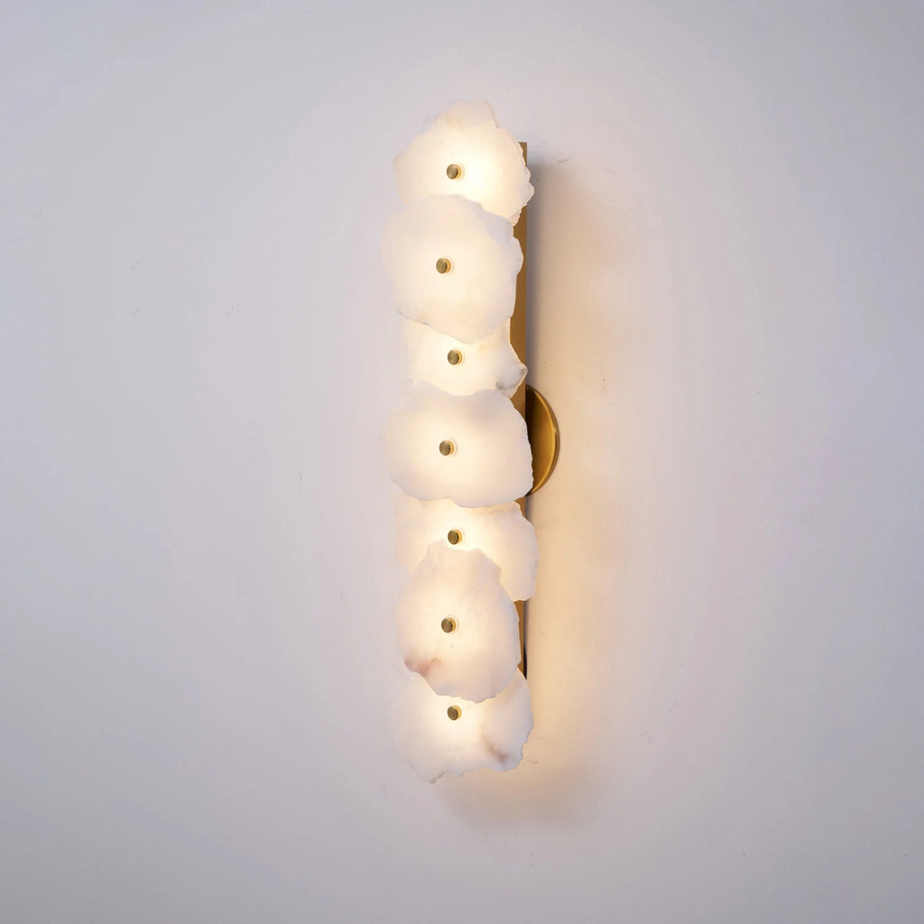 Wall Lamp | Alabaster Shade & Warm LED | 1–9 Heads