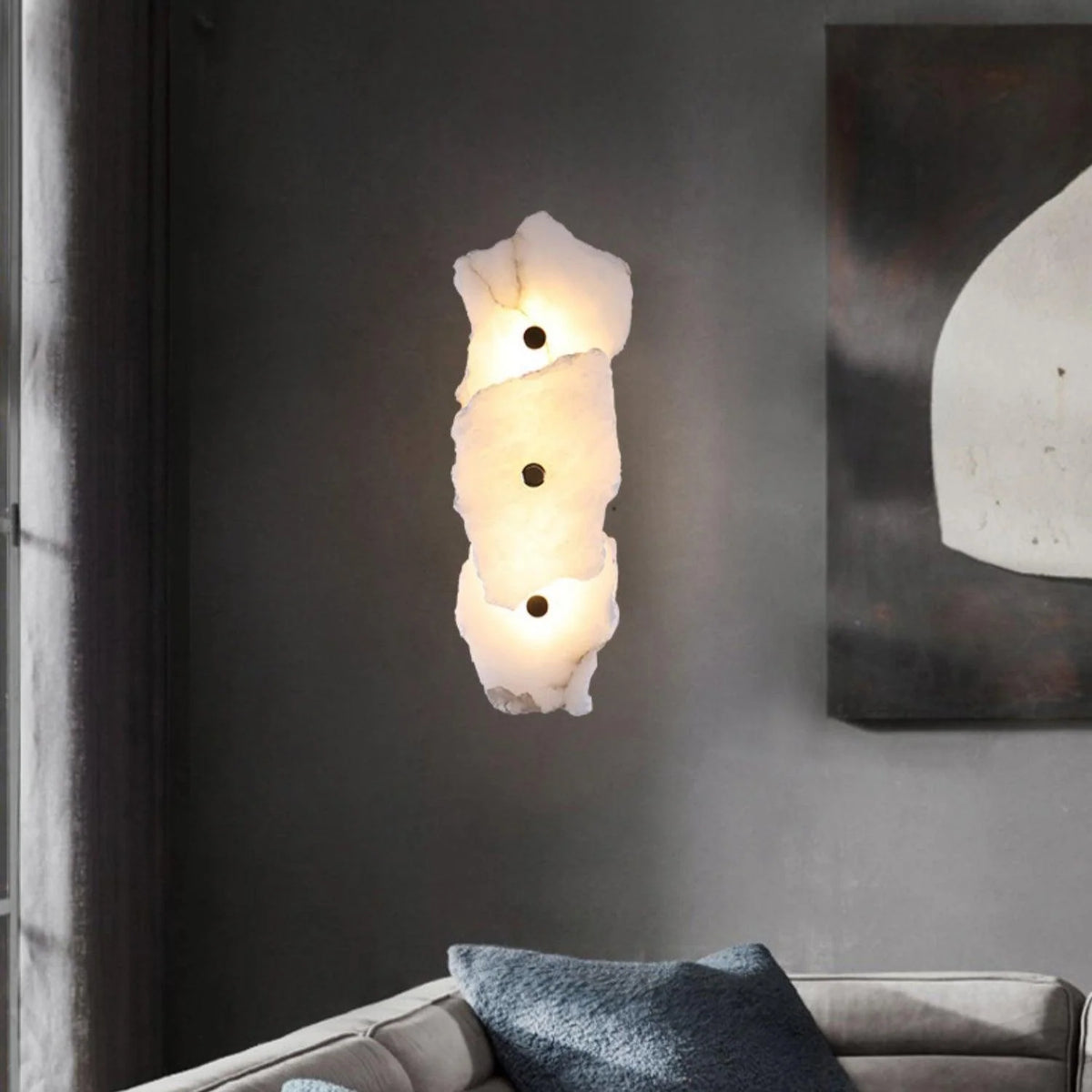 Wall Lamp | Alabaster Shade & Warm LED | 1–9 Heads