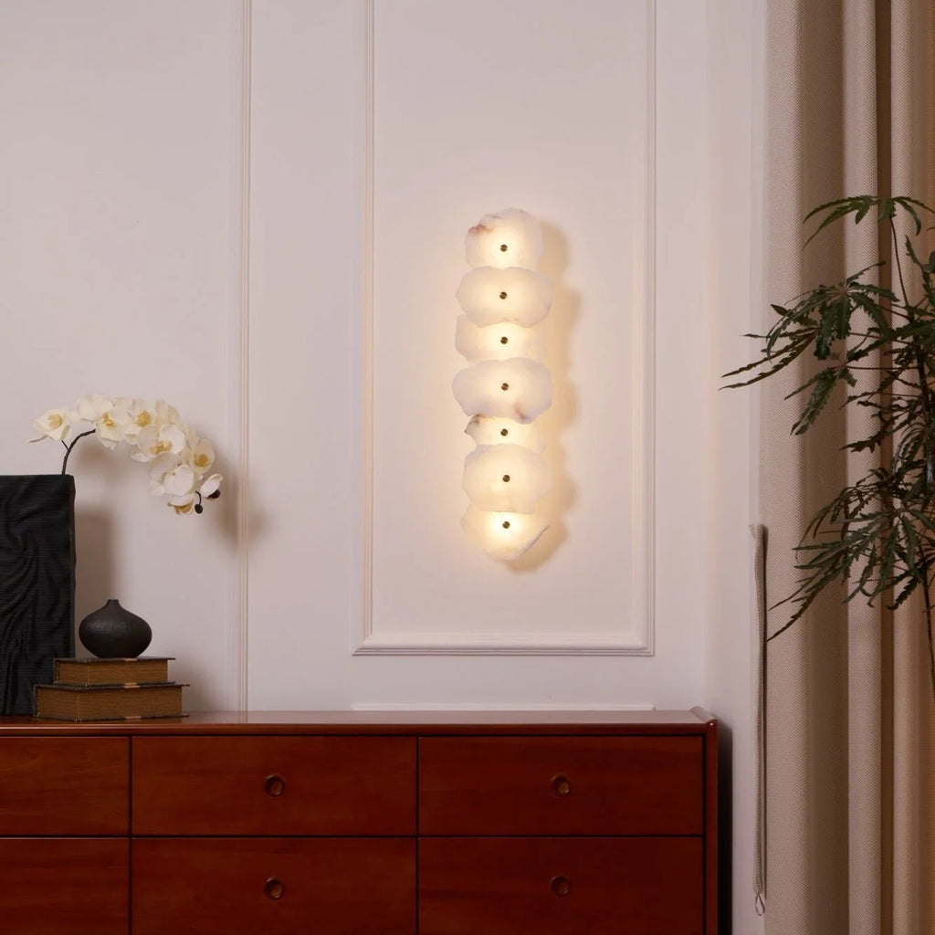 Wall Lamp | Alabaster Shade & Warm LED | 1–9 Heads