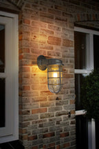 Wall Lamp | Aluminum & Clear Glass | Damp-Rated