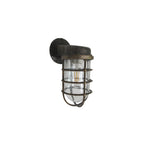 Wall Lamp | Aluminum & Clear Glass | Damp-Rated