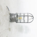 Wall Lamp | Aluminum & Clear Glass | Damp-Rated