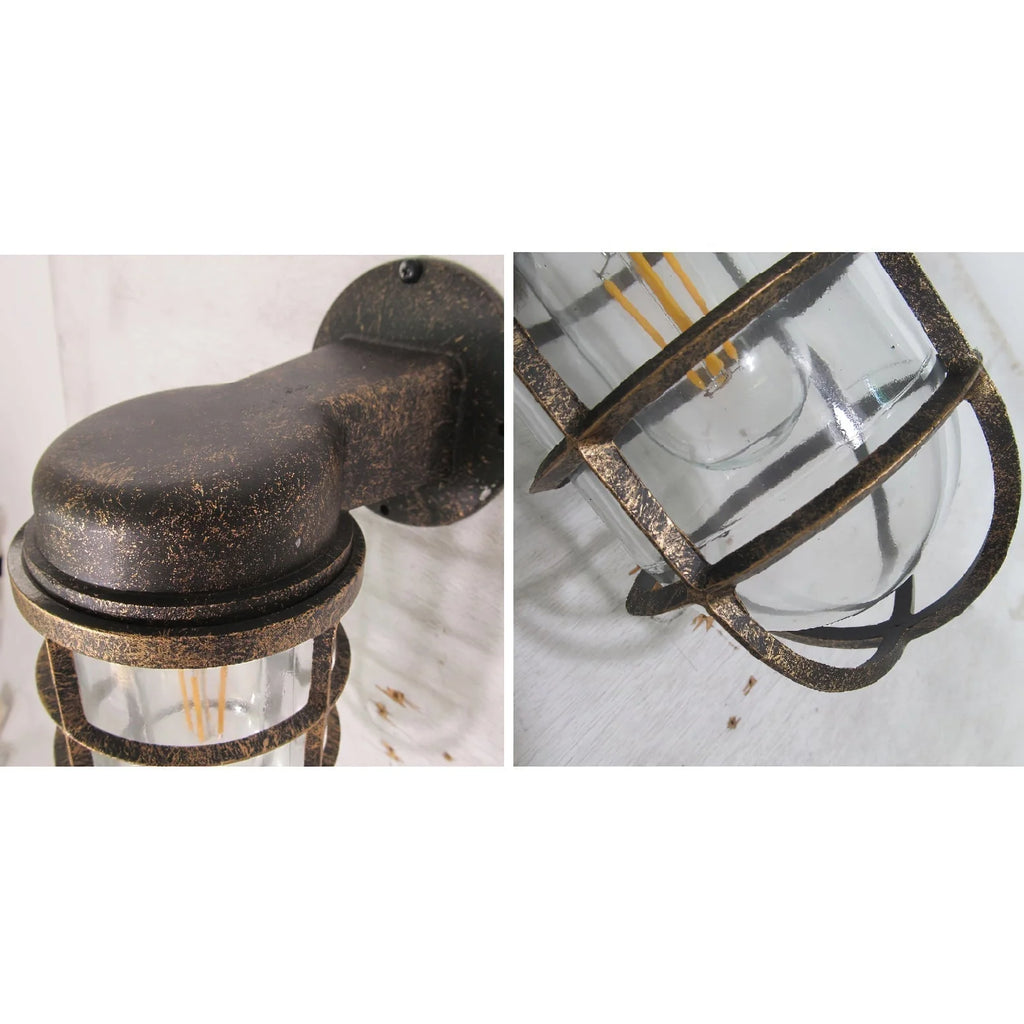 Wall Lamp | Aluminum & Clear Glass | Damp-Rated