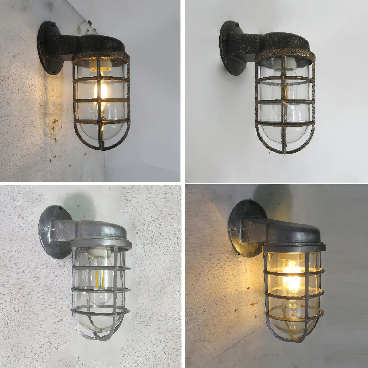 Wall Lamp | Aluminum & Clear Glass | Damp-Rated