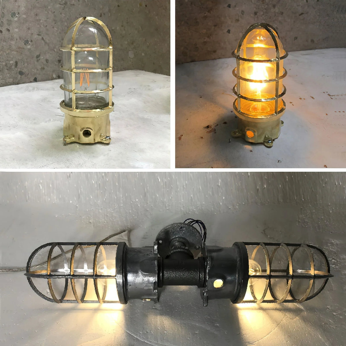 Wall Lamp | Aluminum & Clear Glass | Damp-Rated