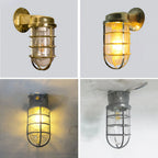 Wall Lamp | Aluminum & Clear Glass | Damp-Rated