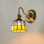 Wall Lamp | Art Deco Stained Glass & Copper Frame | E26/E27 Bulb Included