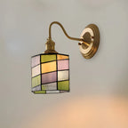 Wall Lamp | Art Deco Stained Glass & Copper Frame | E26/E27 Bulb Included
