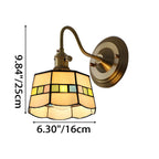 Wall Lamp | Art Deco Stained Glass & Copper Frame | E26/E27 Bulb Included