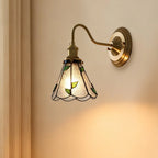 Wall Lamp | Art Deco Stained Glass & Copper Frame | E26/E27 Bulb Included