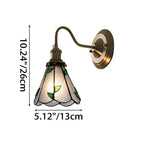 Wall Lamp | Art Deco Stained Glass & Copper Frame | E26/E27 Bulb Included