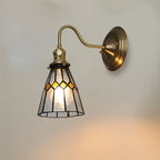 Wall Lamp | Art Deco Stained Glass & Copper Frame | E26/E27 Bulb Included