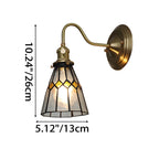 Wall Lamp | Art Deco Stained Glass & Copper Frame | E26/E27 Bulb Included