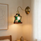 Wall Lamp | Art Deco Stained Glass & Copper Frame | E26/E27 Bulb Included
