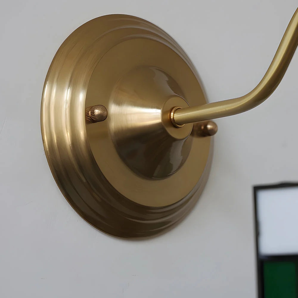 Wall Lamp | Art Deco Stained Glass & Copper Frame | E26/E27 Bulb Included