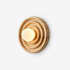 Wall Lamp | Ash Wood & Glass Globe | Dimmer Compatible