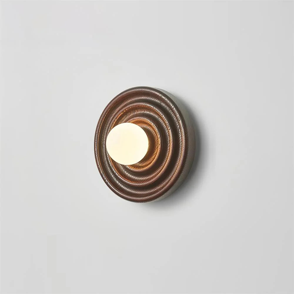 Wall Lamp | Ash Wood & Glass Globe | Dimmer Compatible