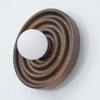 Wall Lamp | Ash Wood & Glass Globe | Dimmer Compatible