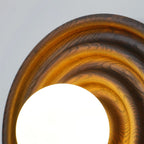 Wall Lamp | Ash Wood & Glass Globe | Dimmer Compatible