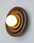 Wall Lamp | Ash Wood & Glass Globe | Dimmer Compatible