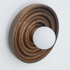 Wall Lamp | Ash Wood & Glass Globe | Dimmer Compatible