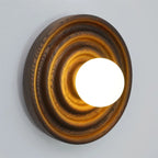 Wall Lamp | Ash Wood & Glass Globe | Dimmer Compatible