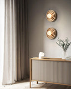Wall Lamp | Ash Wood & Glass Globe | Dimmer Compatible