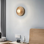 Wall Lamp | Ash Wood & Glass Globe | Dimmer Compatible